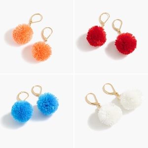 J. Crew Raffia Pom-pom Earrings